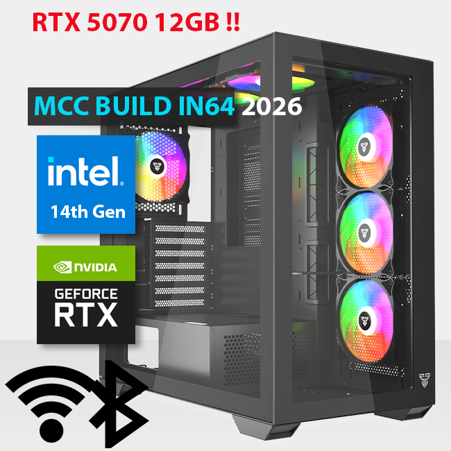 MCC IN64-26 - MIDAS Gaming PC Build || Intel Core i9-14900KF 24-Core - GeForce RTX 5070 OC 12GB GDDR7 Graphics Card