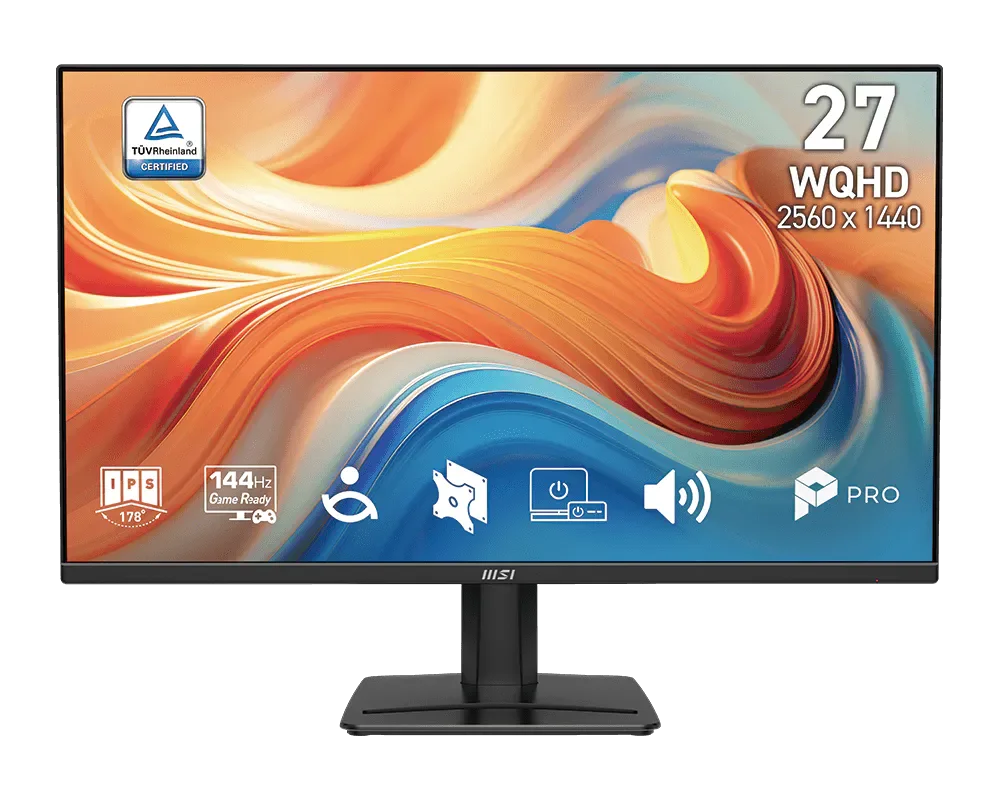 MSI PRO MP275Q E14 27-inch 2K WQHD IPS 144Hz EyesErgo Technology HDR Business Monitor - (Built in Speaker)