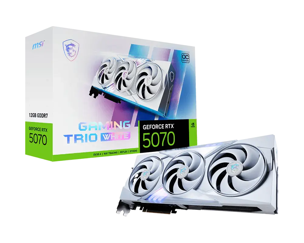MSI GeForce RTX 5070 GAMING TRIO OC WHITE 12GB Graphics Card - MSI RTX 5070 GAMING TRIO OC WHITE