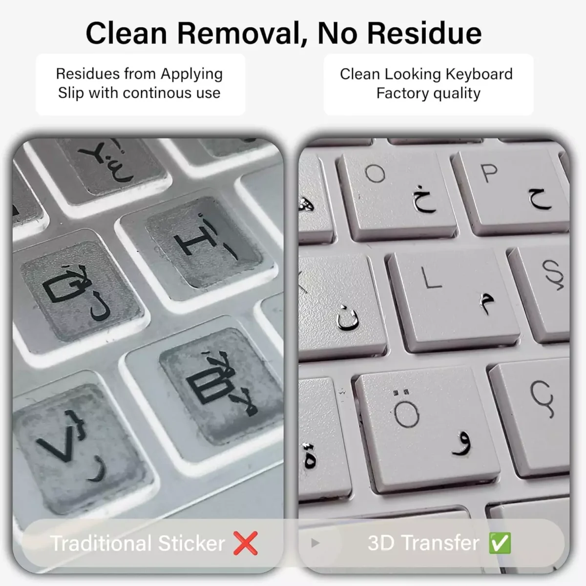 PLASTIC BLACK ARABIC 3D LETTERS KEYBOARD STICKERS CLEAN FACTORY-LOOK PLASTIC BLACK ARABIC 3D LETTERS KEYBOARD STICKERS CLEAN FACTORY-LOOK