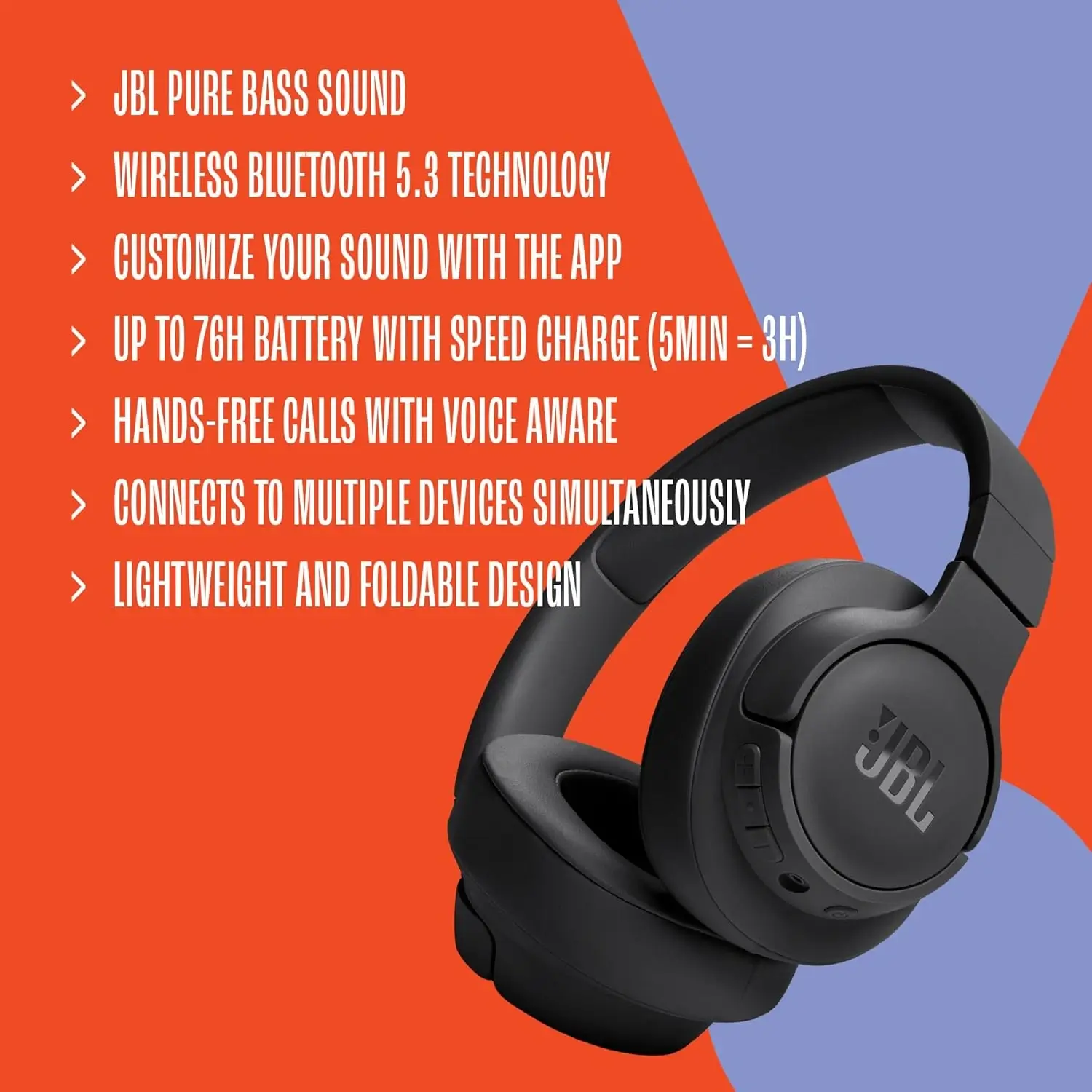 JBL Tune 720BT Wireless Over-Ear Headphone 