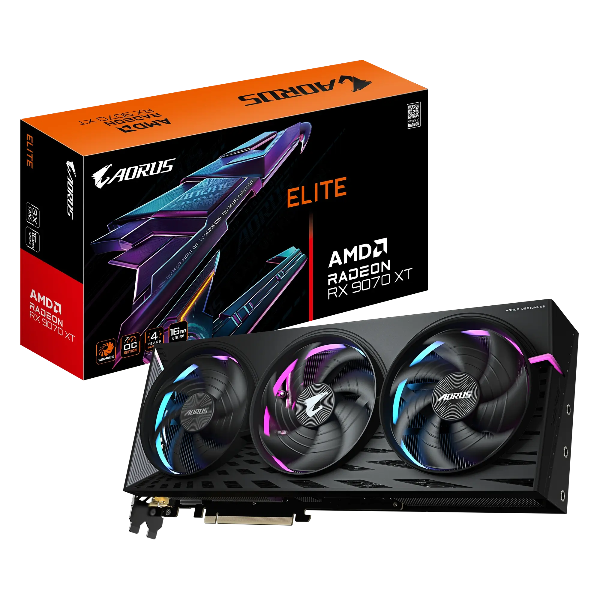 GIGABYTE AORUS Radeon RX 9070 XT ELITE 16GB GDDR6 Graphics Card