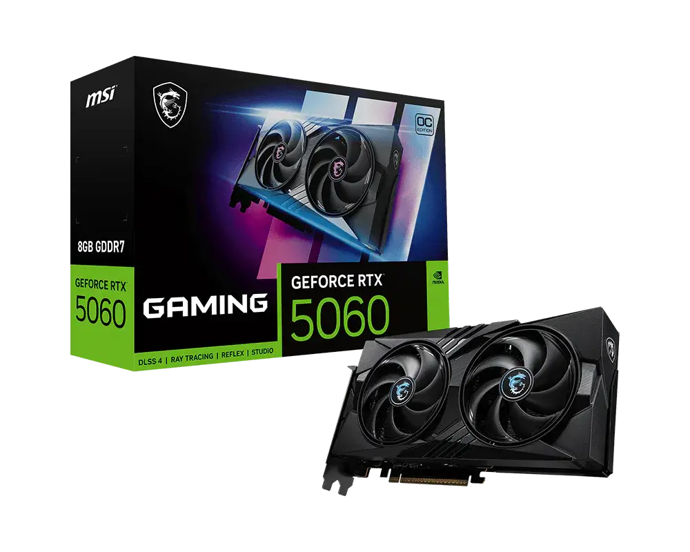 MSI GeForce RTX 5060 GAMING OC 8GB GDDR7 Graphics Card