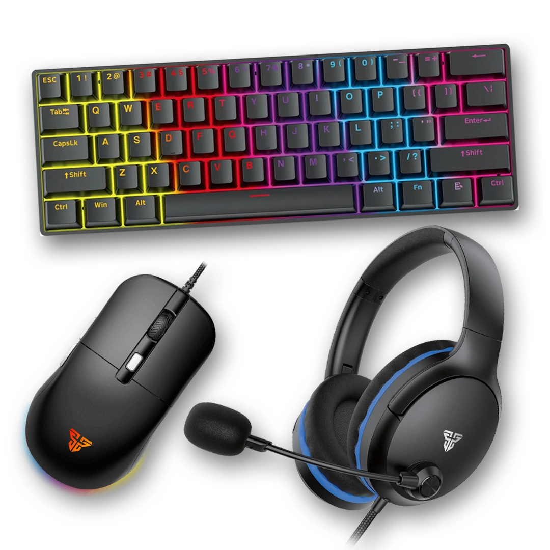Fantech Bundle 2 Gaming Accessories - &nbsp;MK211 ATOM61 Mechanical Keyboard + VX9S GAMING MOUSE + MH89 Gaming Headset