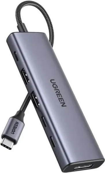 UGREEN 75586 USB-C TO 6-IN-1 MULTIPORT ADAPTER DISPLAYPORT DP 4K60HZ 100W USB-C PD