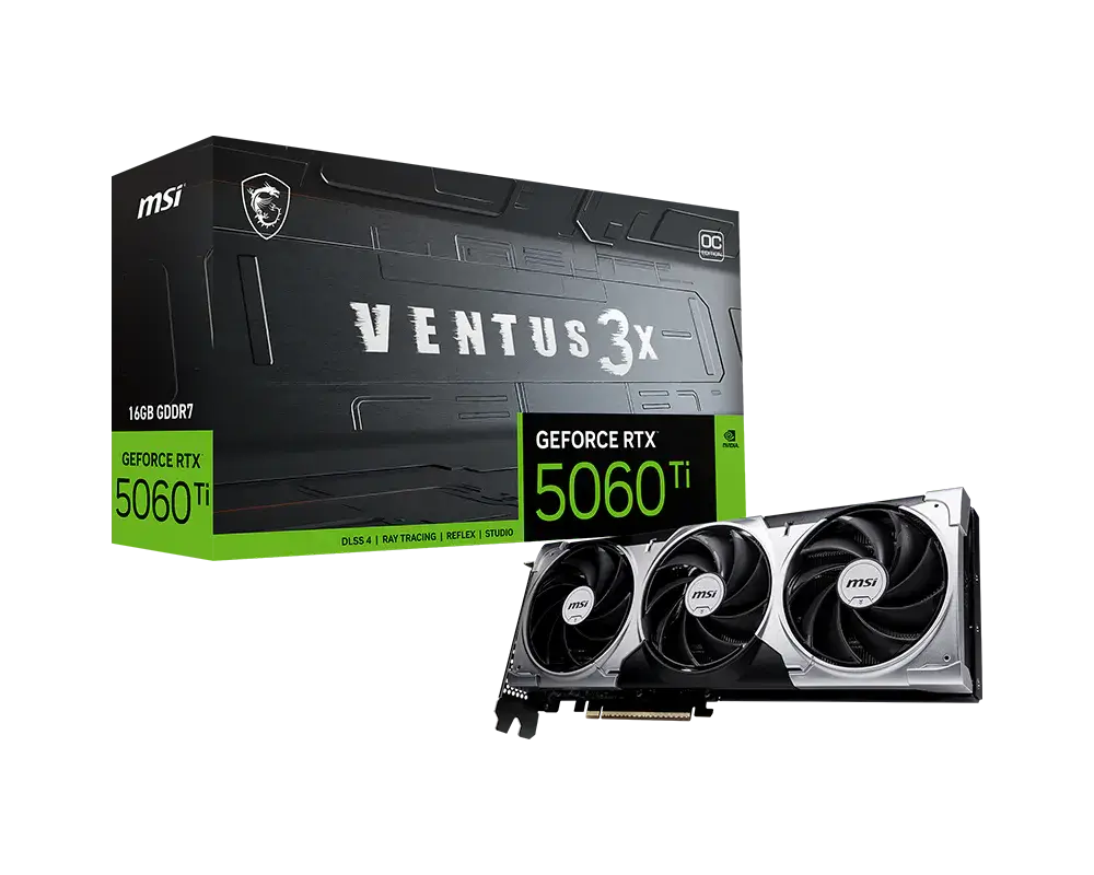 MSI GeForce RTX 5060 Ti VENTUS 3X OC 16GB Graphics Card