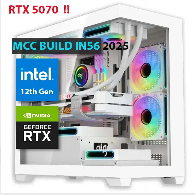 MCC IN56-25 - MIDAS Gaming PC Build || Intel Core i7-12700F 12-Core - GIGABYTE GeForce RTX 5070 OC 12G GDDR7 Graphics Card