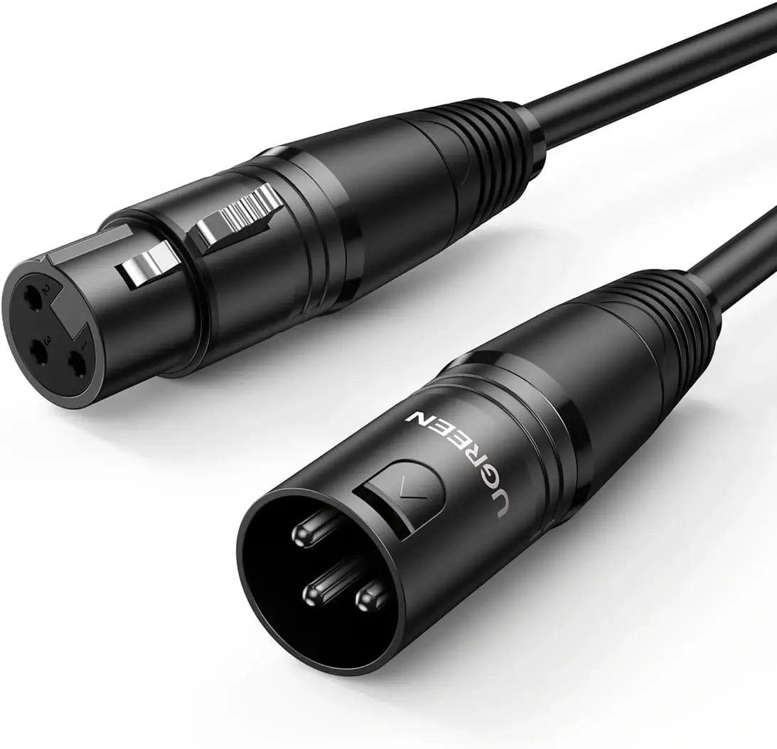 UGREEN 20710 XLR Male to Female Microphone Extension Audio Cable - 2M