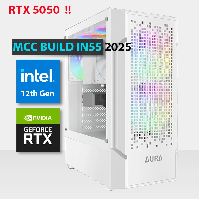 MCC IN55-25 - MIDAS Gaming PC Build || Intel Core i7-12700F 12-Core - GIGABYTE GeForce RTX 5050 OC 8GB GDDR6 Graphics Card